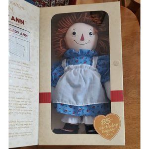 Vintage Raggedy Ann doll, Dakin 12" Commemorative collectible 85th Birthday